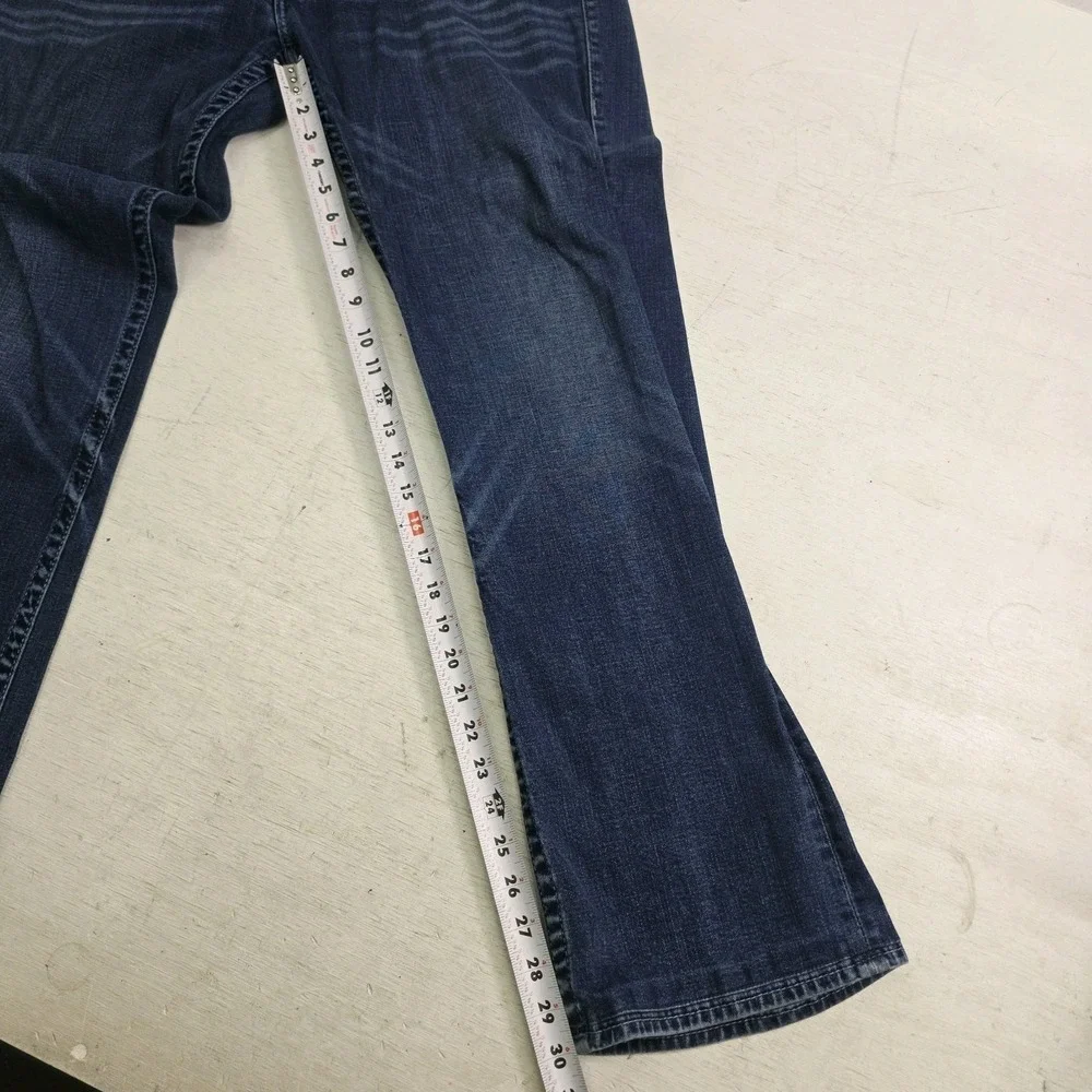 True Religion World Tour Jeans Men's 40x30 Section Straight Flap Pocket Blue EUC